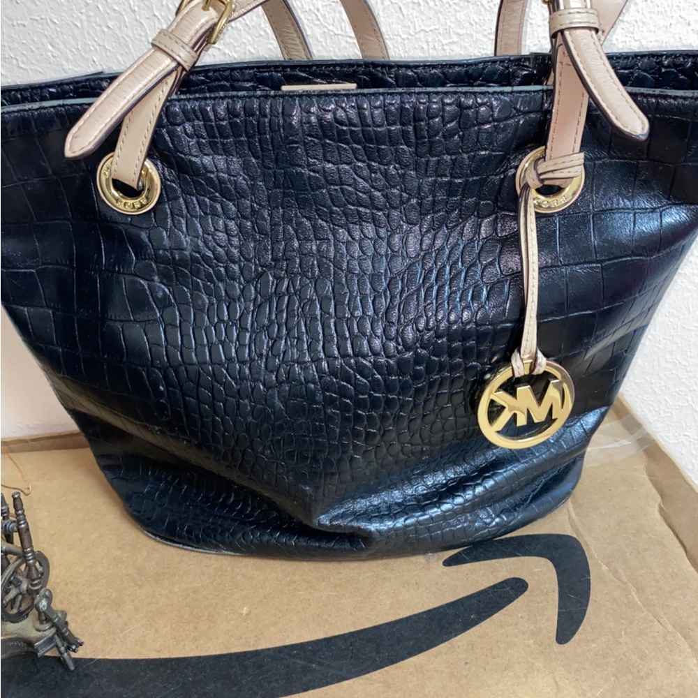 Michael Kors black tote purse